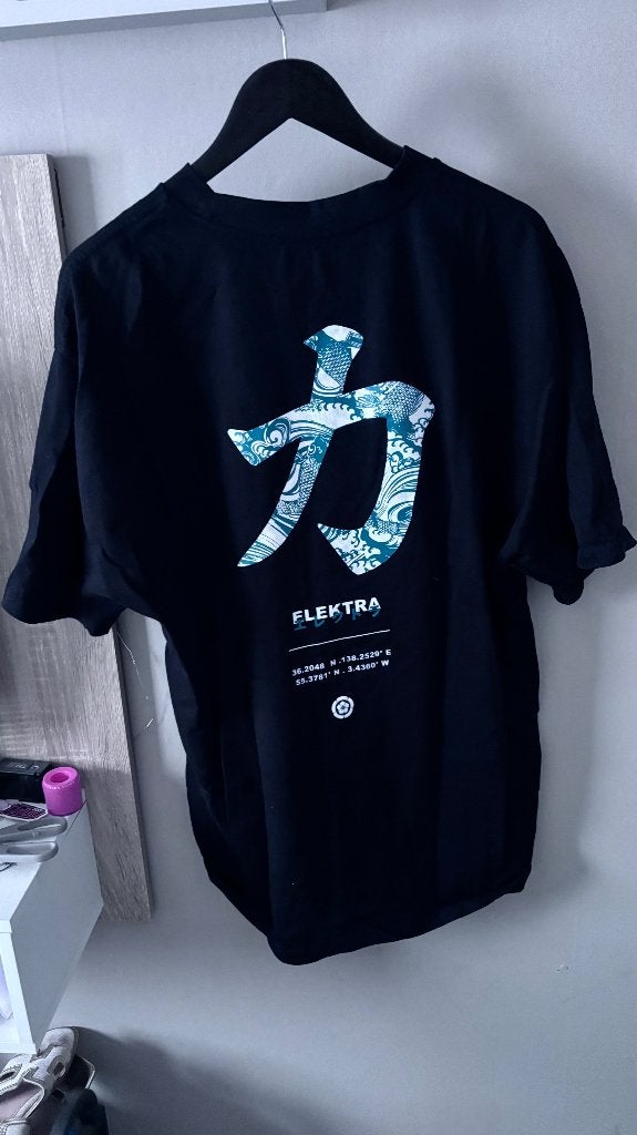 Elektra Charlie Sparks shirt techno rave, Verzenden, Zo goed als nieuw, Maat 56/58 (XL), Zwart
