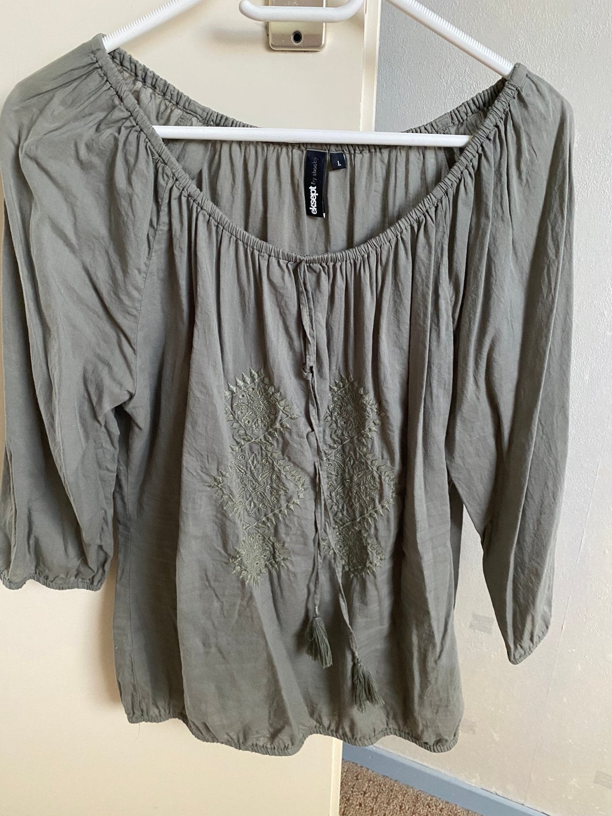 Leger groene blouse exsept, maat xl, Ophalen of Verzenden, Zo goed als nieuw, Maat 42/44 (L), Groen