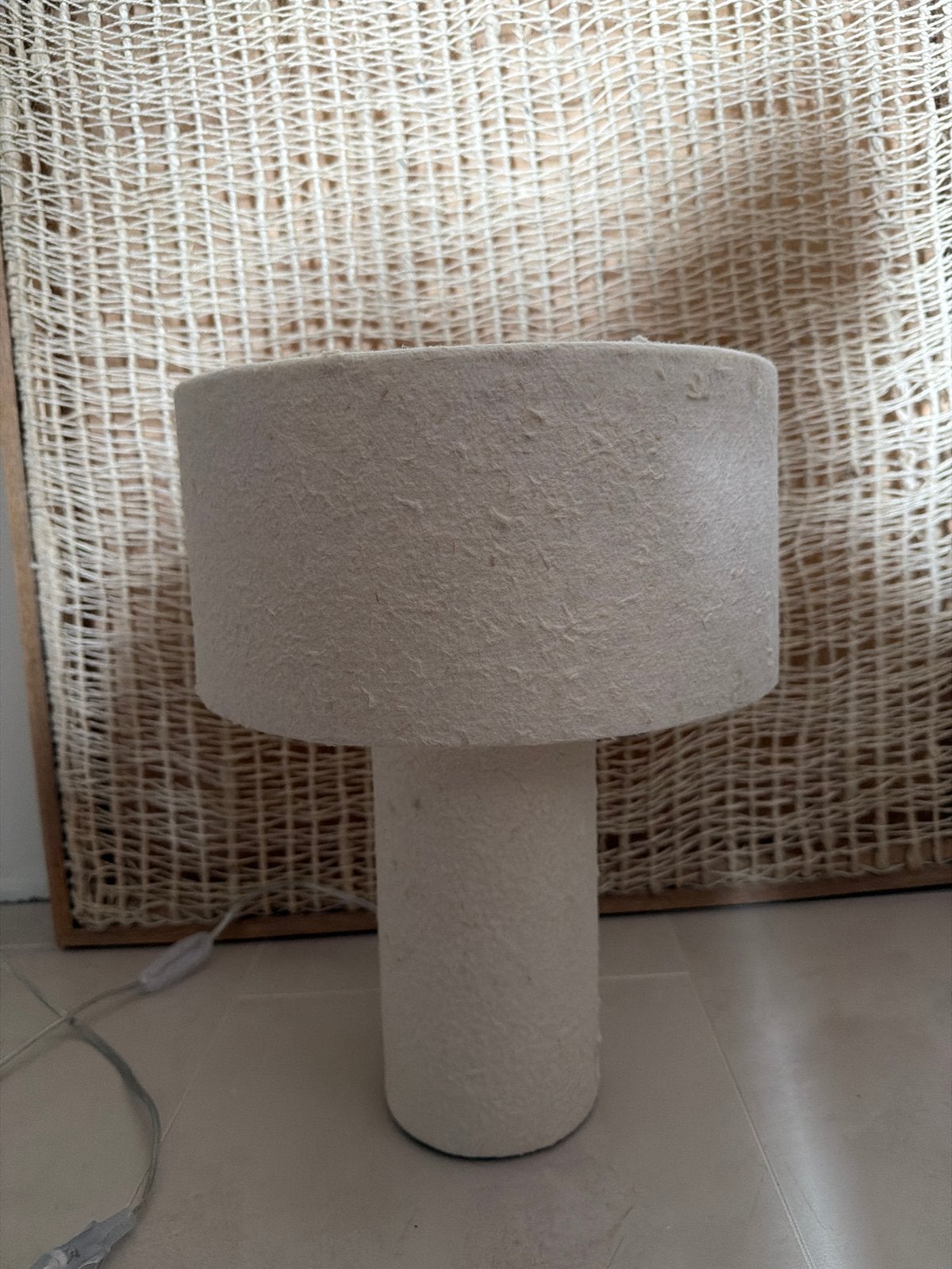 Unieke handgemaakte papier-maché lamp, Ophalen, Gebruikt, Overige materialen, Minder dan 50 cm