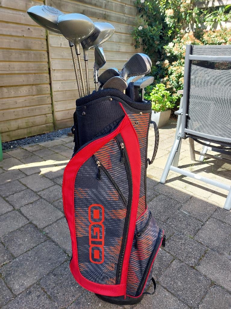 Dames golfset met cartbag Ogio en trolley te koop, Sport en Fitness, Golf, Ophalen, Gebruikt, Set, Overige merken