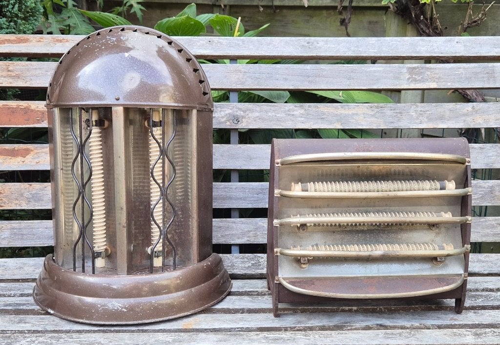 Zolderopruiming: 2 vintage elektrische straalkachels, Ophalen of Verzenden