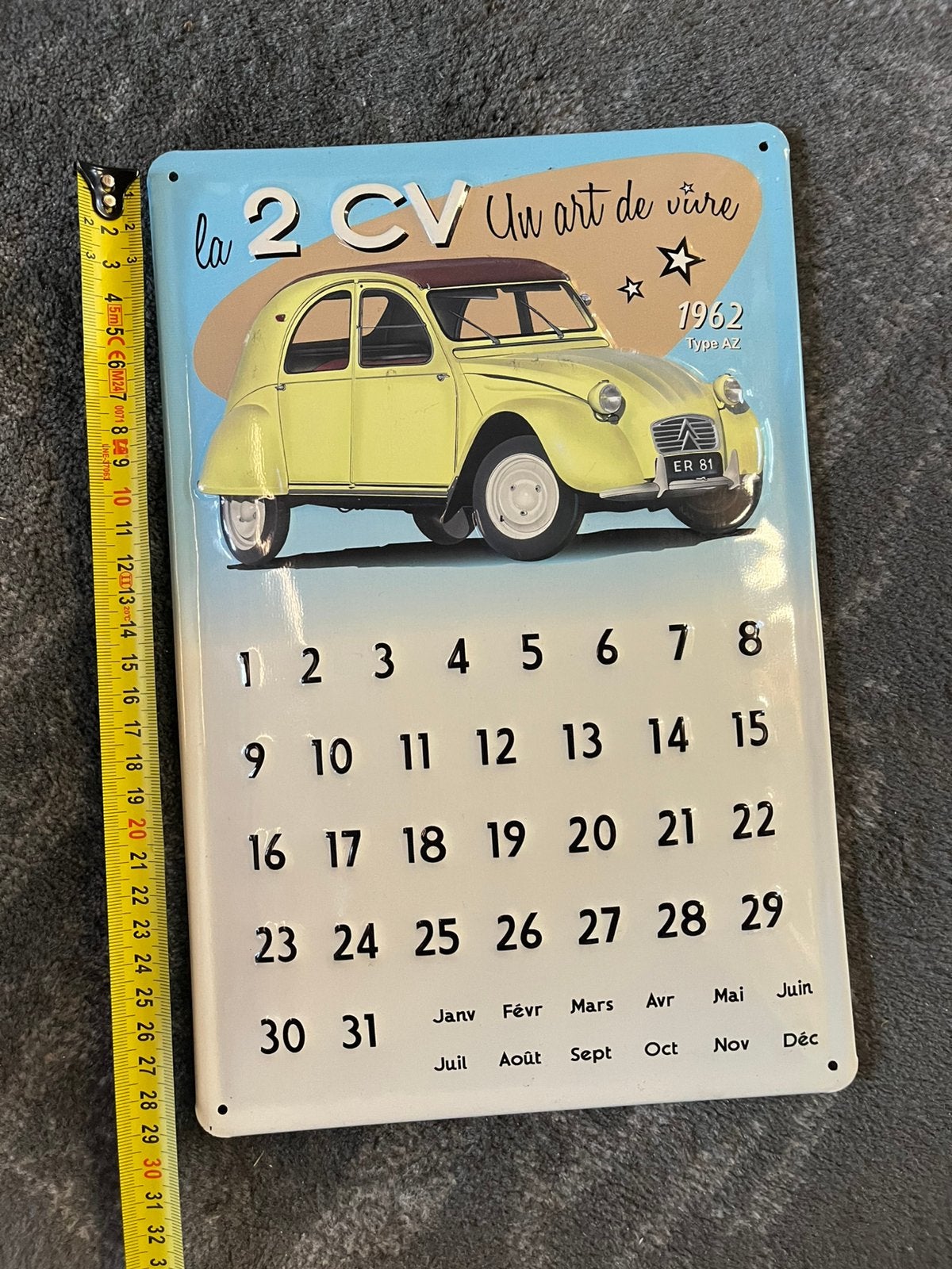Metalen Kalender mer Citroën, Ophalen of Verzenden, Maandkalender, Zo goed als nieuw