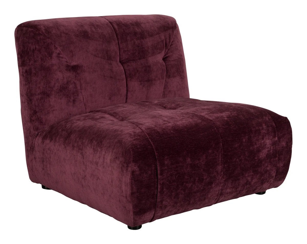 GEZOCHT Dutchbone fauteuil Giada plum, Ophalen, Zo goed als nieuw, 75 tot 100 cm