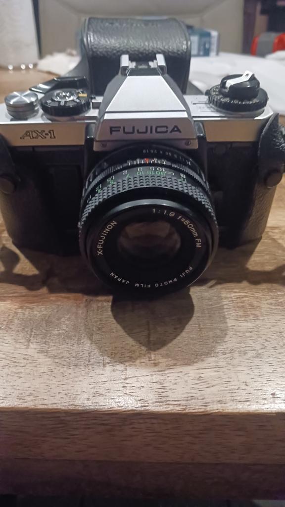 Fujica AX-1 Spiegelreflexcamera met X-Fujinon 50mm lens, Ophalen of Verzenden, Gebruikt, Spiegelreflex, Fuji