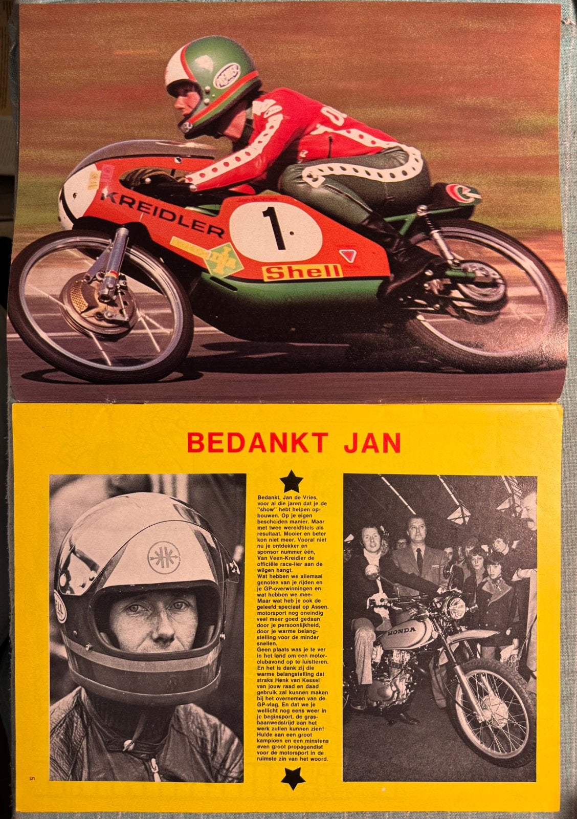 Poster en knipsel Jan de Vries kreidler, Verzenden, Zo goed als nieuw