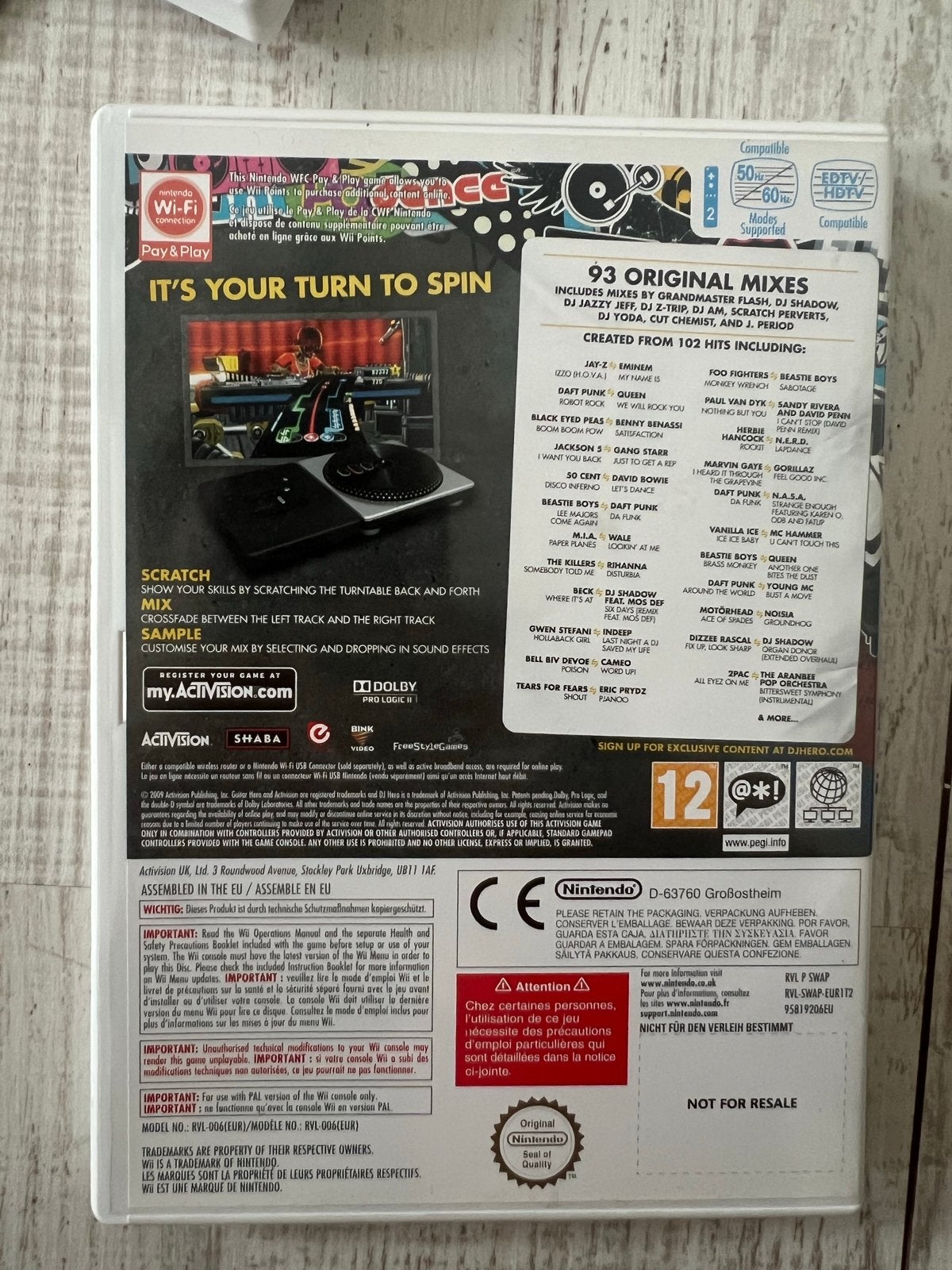 DJ Hero Wii - Start the Party - Muziekspel, Muziek, Gebruikt, Verzenden, 1 speler