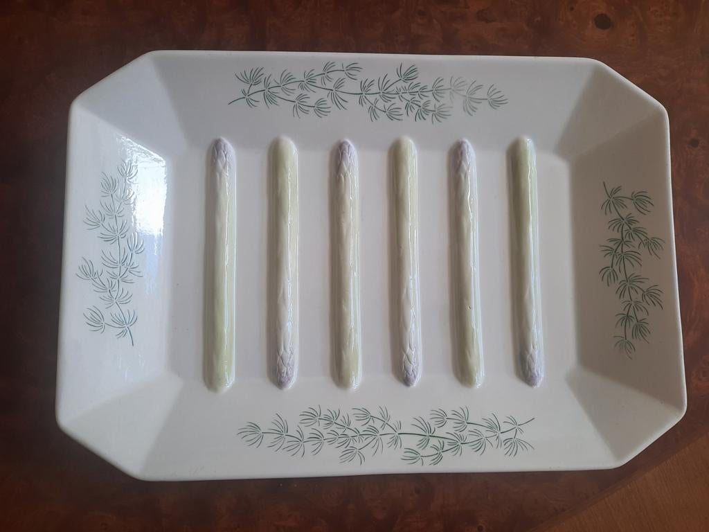 Antieke aspergeschaal met Reliëf en Decoratie, Ophalen of Verzenden