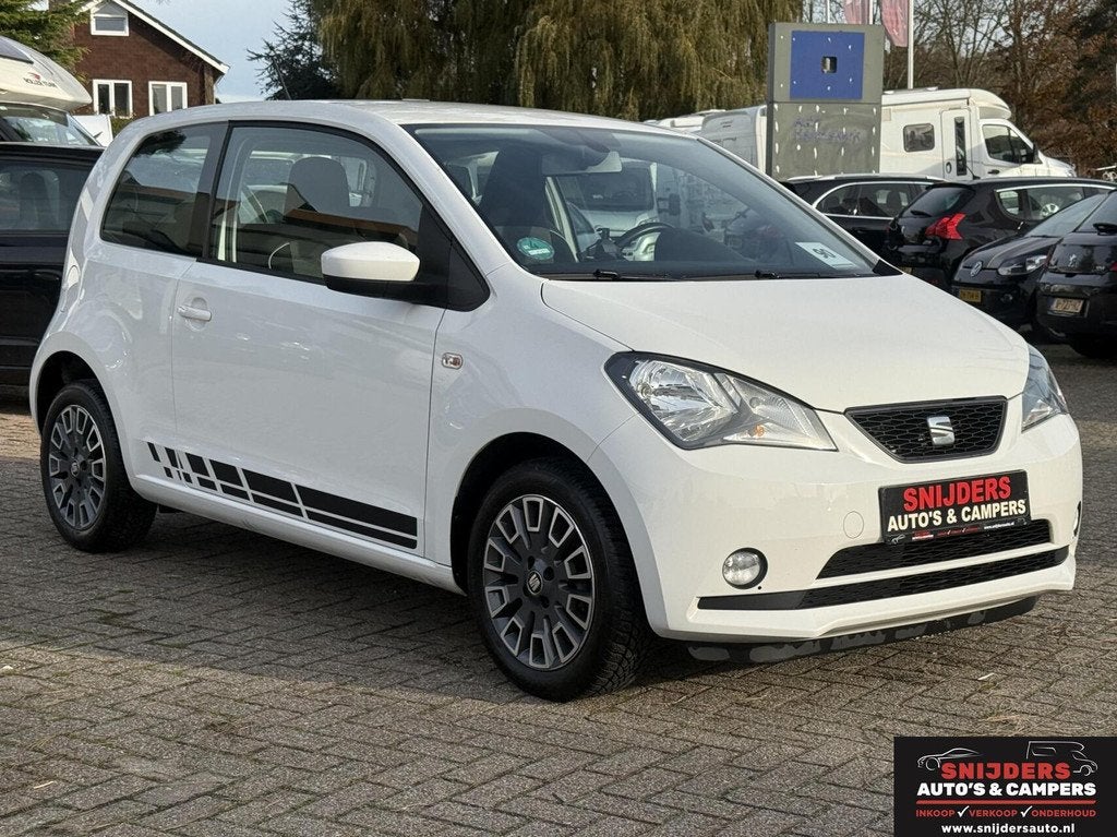Seat Mii 1.0 Sport EcoFuel,super zuinig autorijden, Voorwielaandrijving, Stof, Gebruikt, Zwart