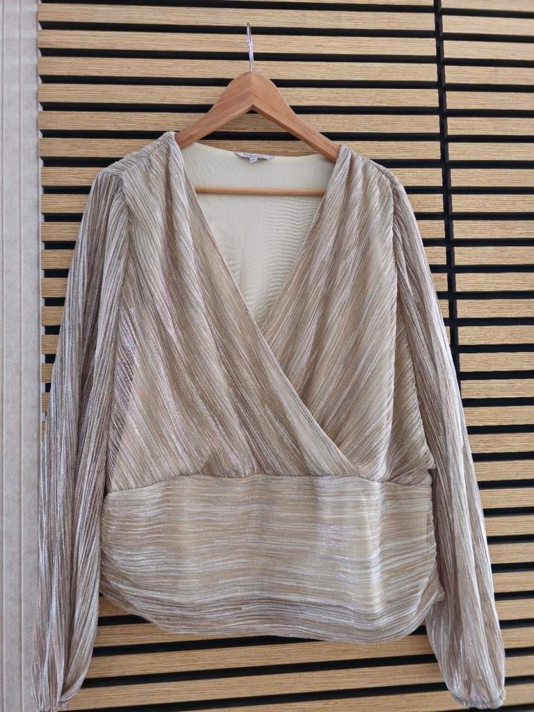 Goud met zilverkleurige glimmende top van MS mode maat XXL., Overige kleuren, Maat 46/48 (XL) of groter, Ophalen of Verzenden