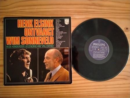 LP   -   Henk Elsink Ontvangt Wim Sonneveld   -   1976, Ophalen of Verzenden, Inclusief binnenhoes, 12 inch, 1970 - 1979
