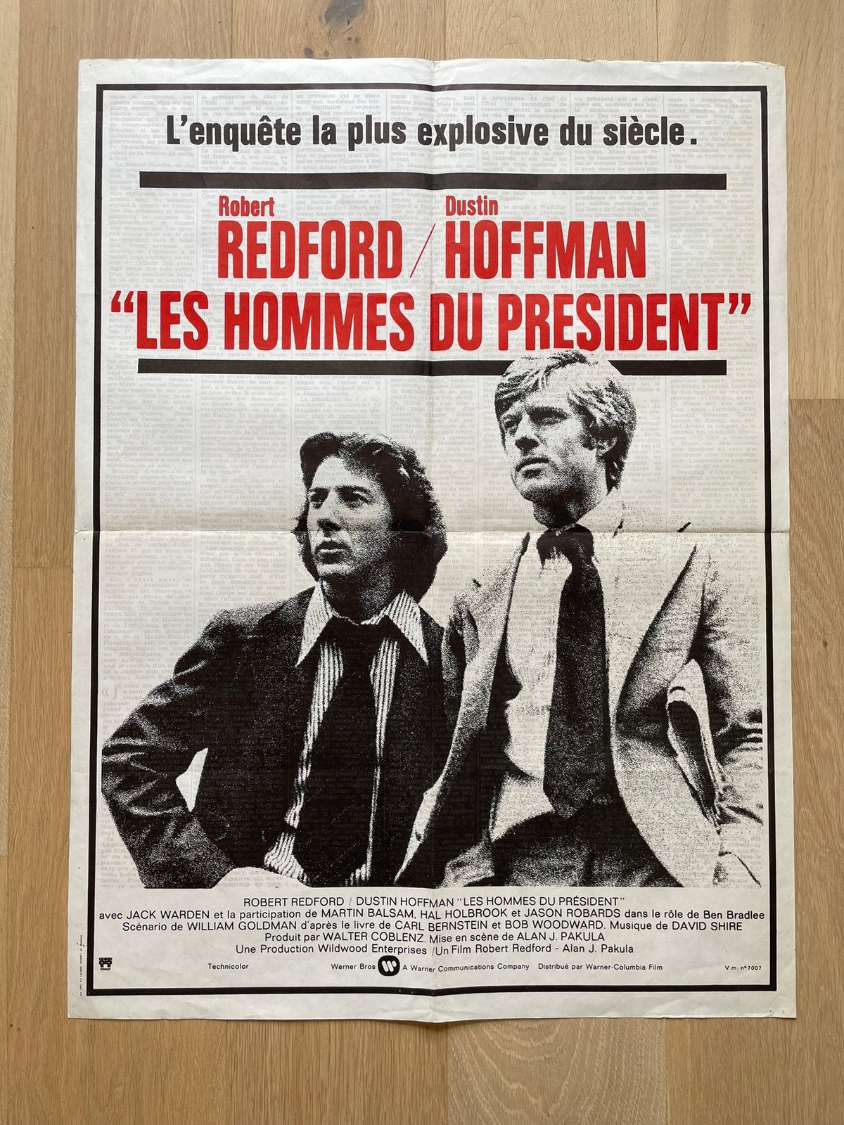 Originele filmposter All the president’s men (Frans) 1976, Ophalen of Verzenden, A1 t/m A3, Film en Tv, Rechthoekig Staand