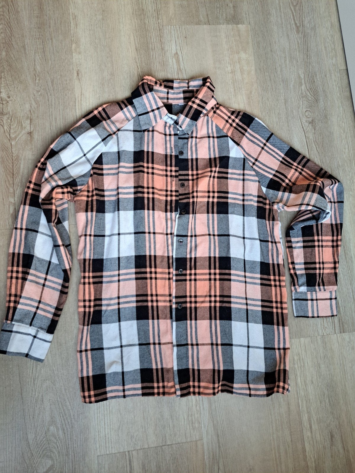 Shein geruit overhemd maat L, Meerkleurig, Maat 42/44 (L), Ophalen of Verzenden, Zo goed als nieuw