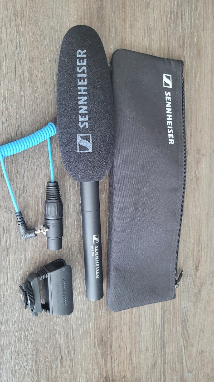 Sennheiser MKE 600 Shotgun Microfoon met Accessoires, Ophalen of Verzenden, Zo goed als nieuw, Overige typen