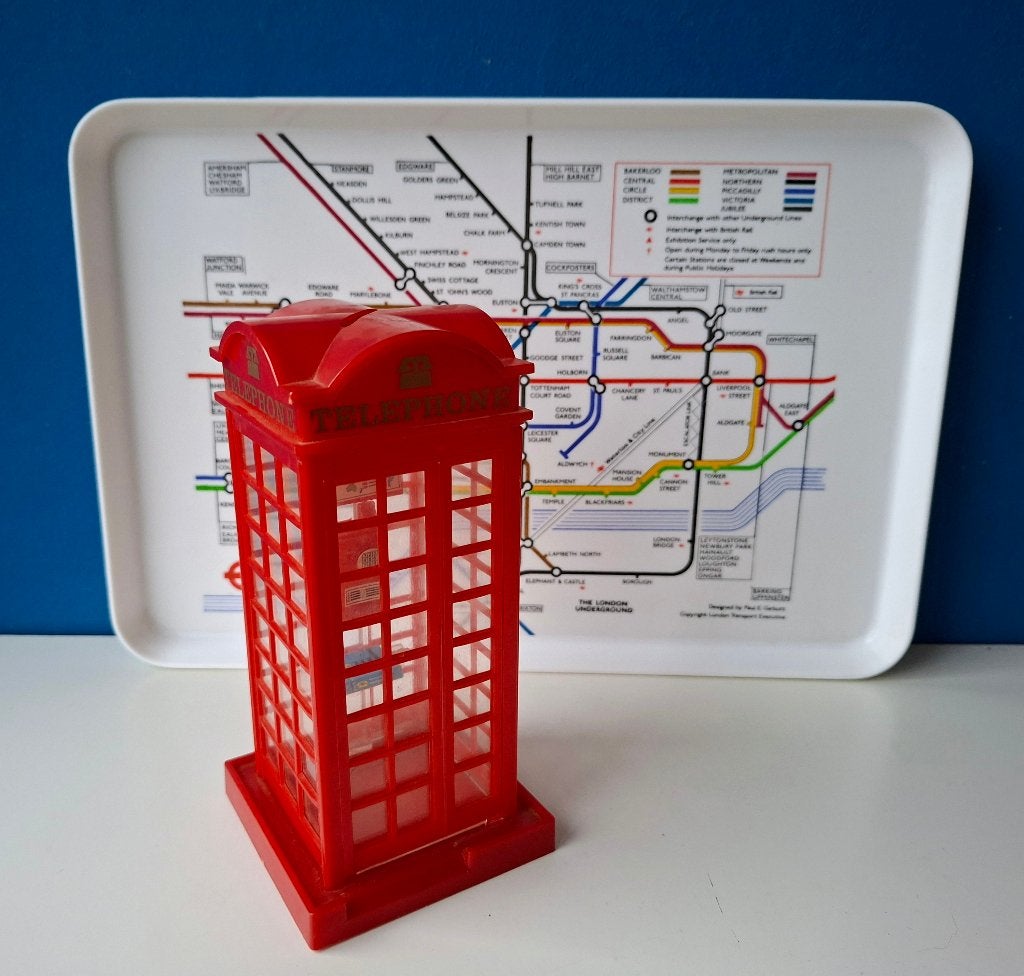 Dienblad LONDON Underground en spaarpot, Kunststof, Gebruikt, Ophalen of Verzenden, Dienblad