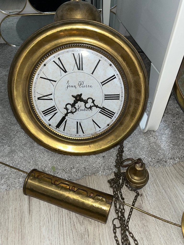 Antieke Comtoise/ klok werkend compleet pendel/gewichten, Ophalen of Verzenden