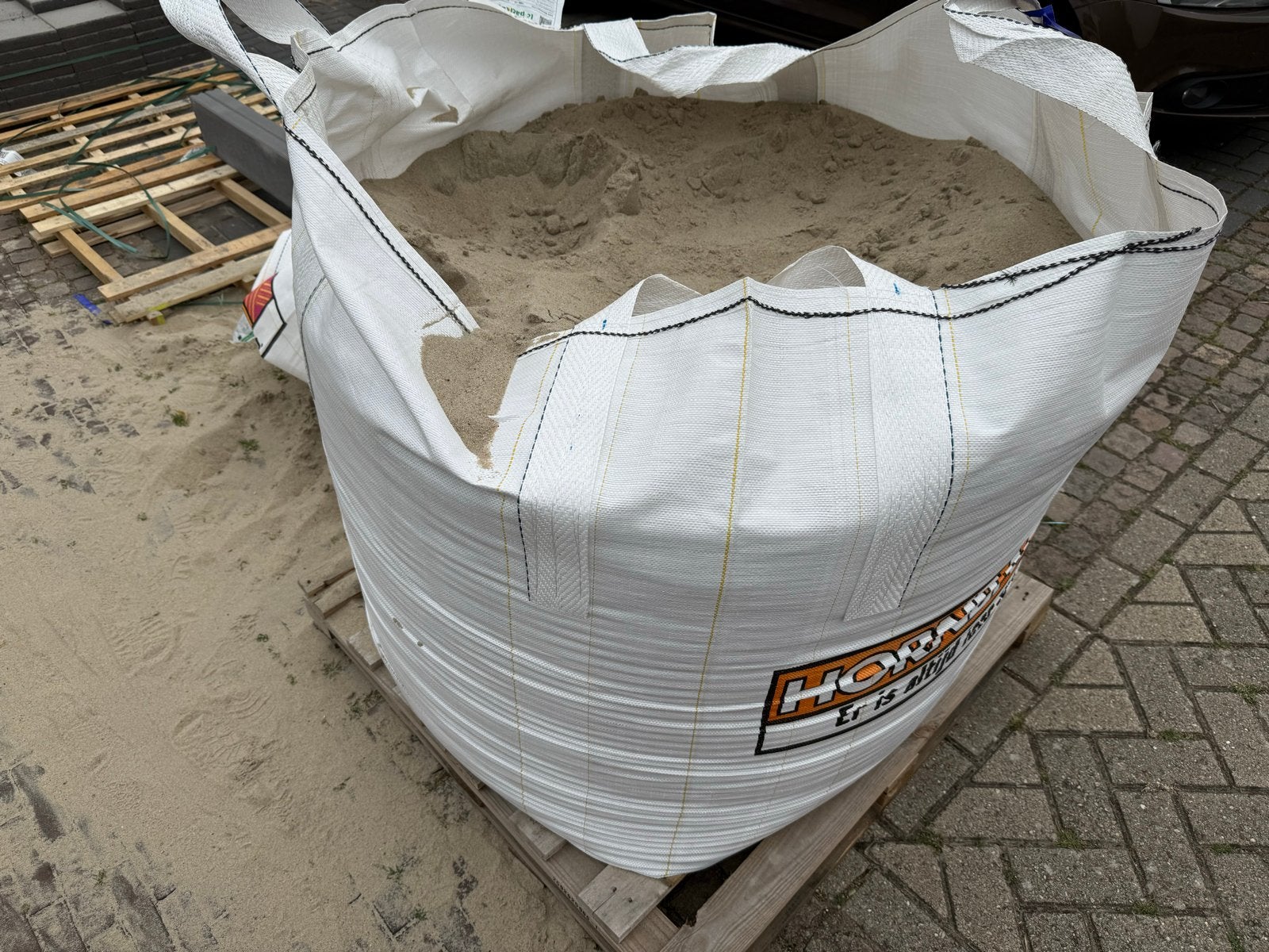 GRATIS Ophoogzand in BigBag, Tuin en Terras, Ophalen, Gebruikt, Ophoogzand