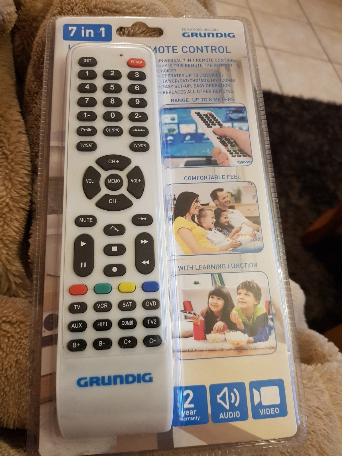 Grundig 7-in-1 Universele Afstandsbediening - Nieuw, Ophalen of Verzenden, Nieuw, Universeel, Tv
