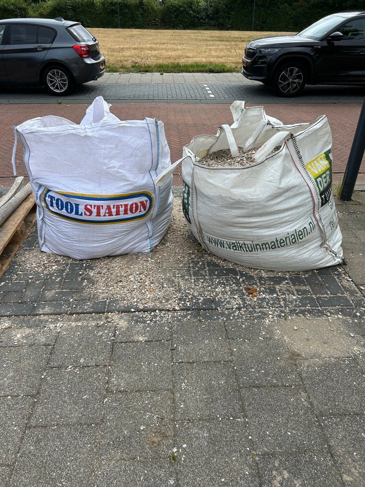 Twee big bags met schelpenzand, Ophalen, Gebruikt, Overige typen