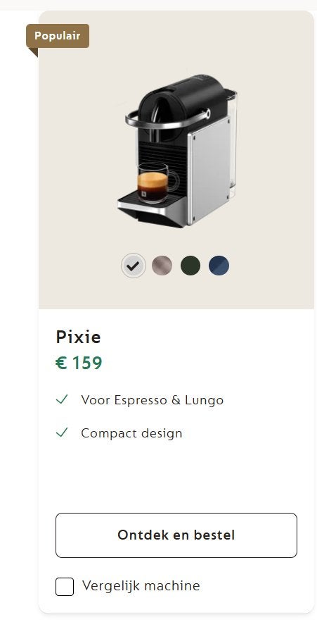 Nespresso Pixie en Aerocinno 4 te koop NIEUW!!, Witgoed en Apparatuur, Koffiezetapparaten, Ophalen, Nieuw, Espresso apparaat