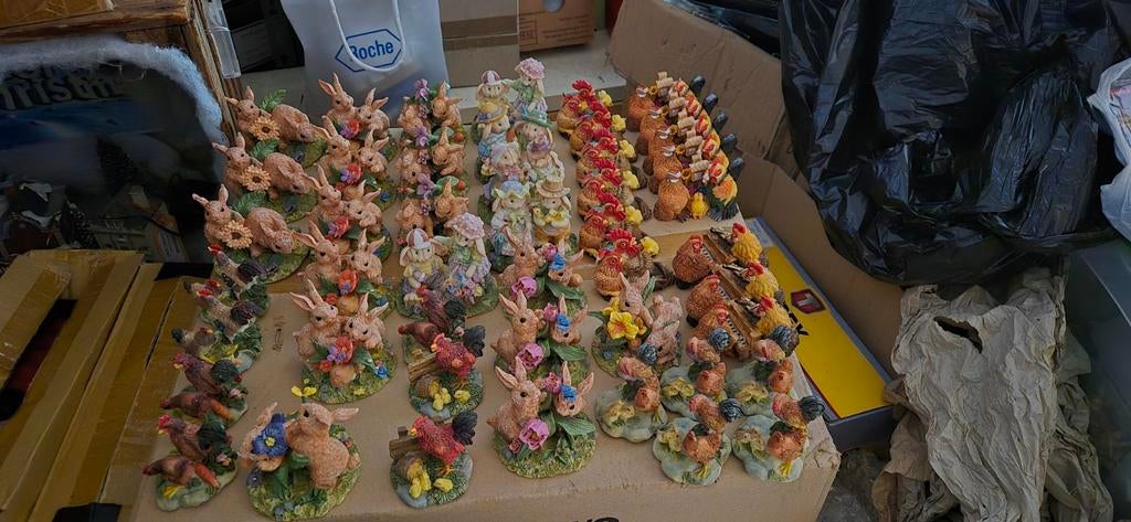 Leuke hazen en kippen beeldjes voor Pasen of decoratie, Verzamelen, Ophalen