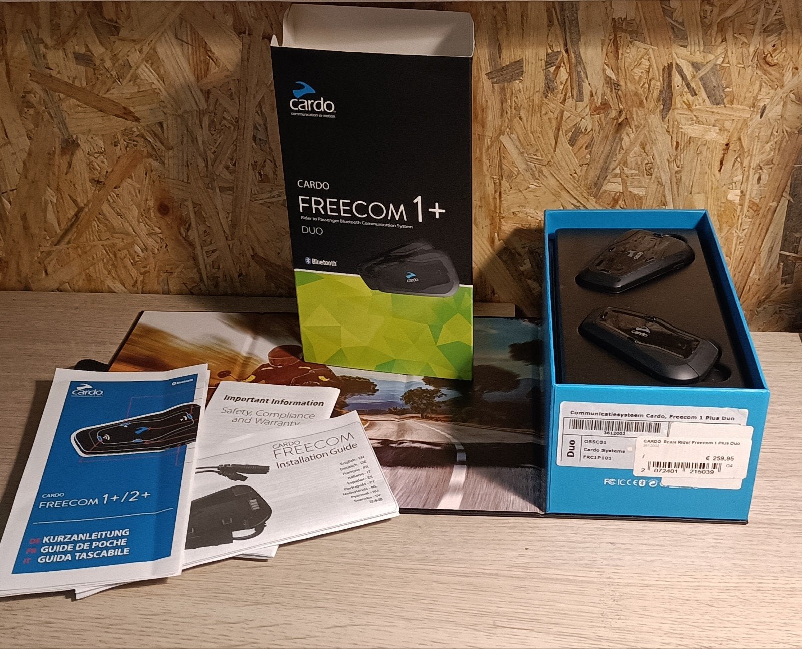 Cardo Freecom 1+ Duo Communicatiesysteem voor motor, Ophalen of Verzenden, Zo goed als nieuw