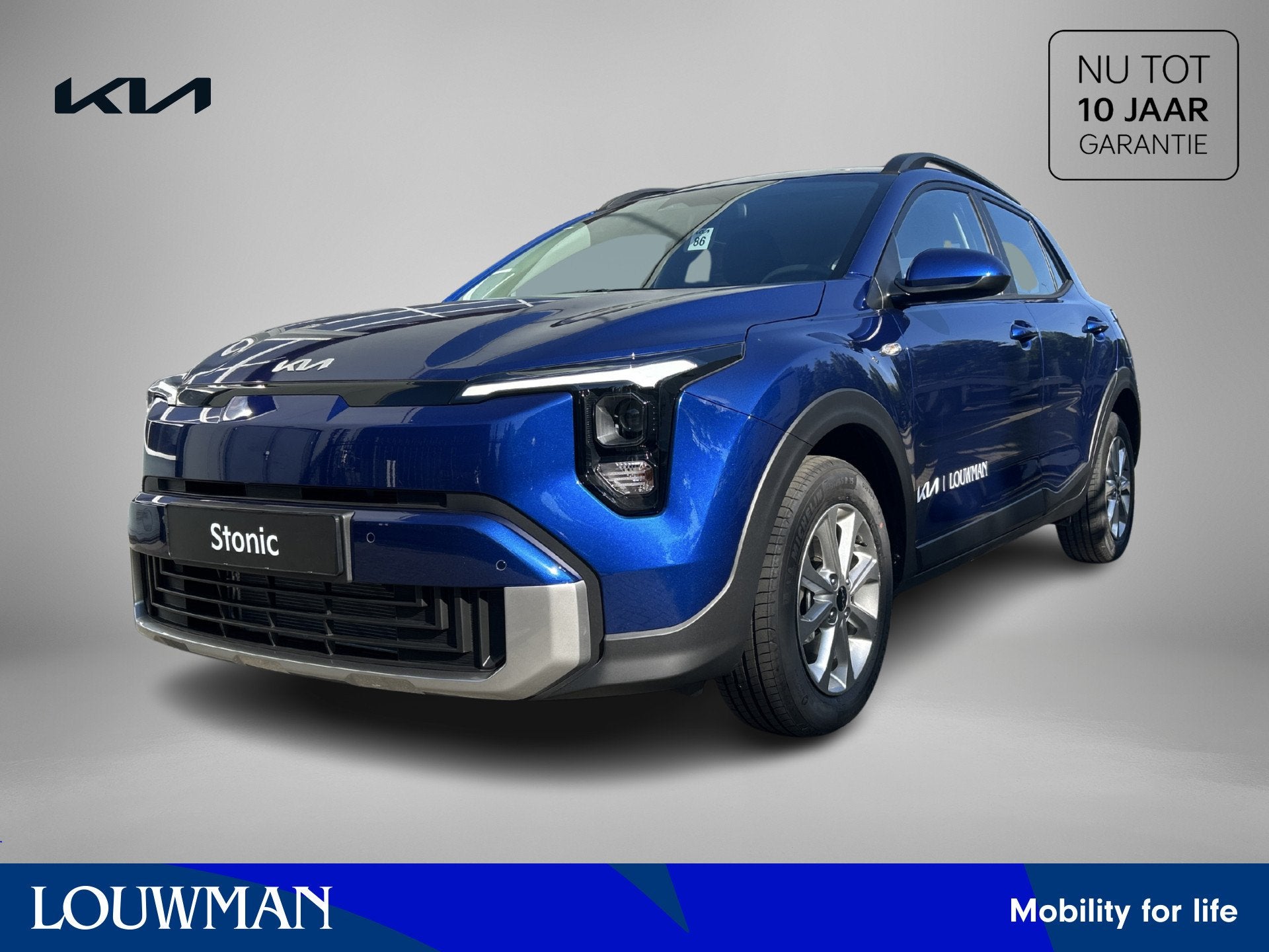 Kia Stonic 1.0 T-GDi MHEV DynamicLine | Company Car | 10 Jaa, Voorwielaandrijving, 12 maanden, Blauw, Origineel Nederlands