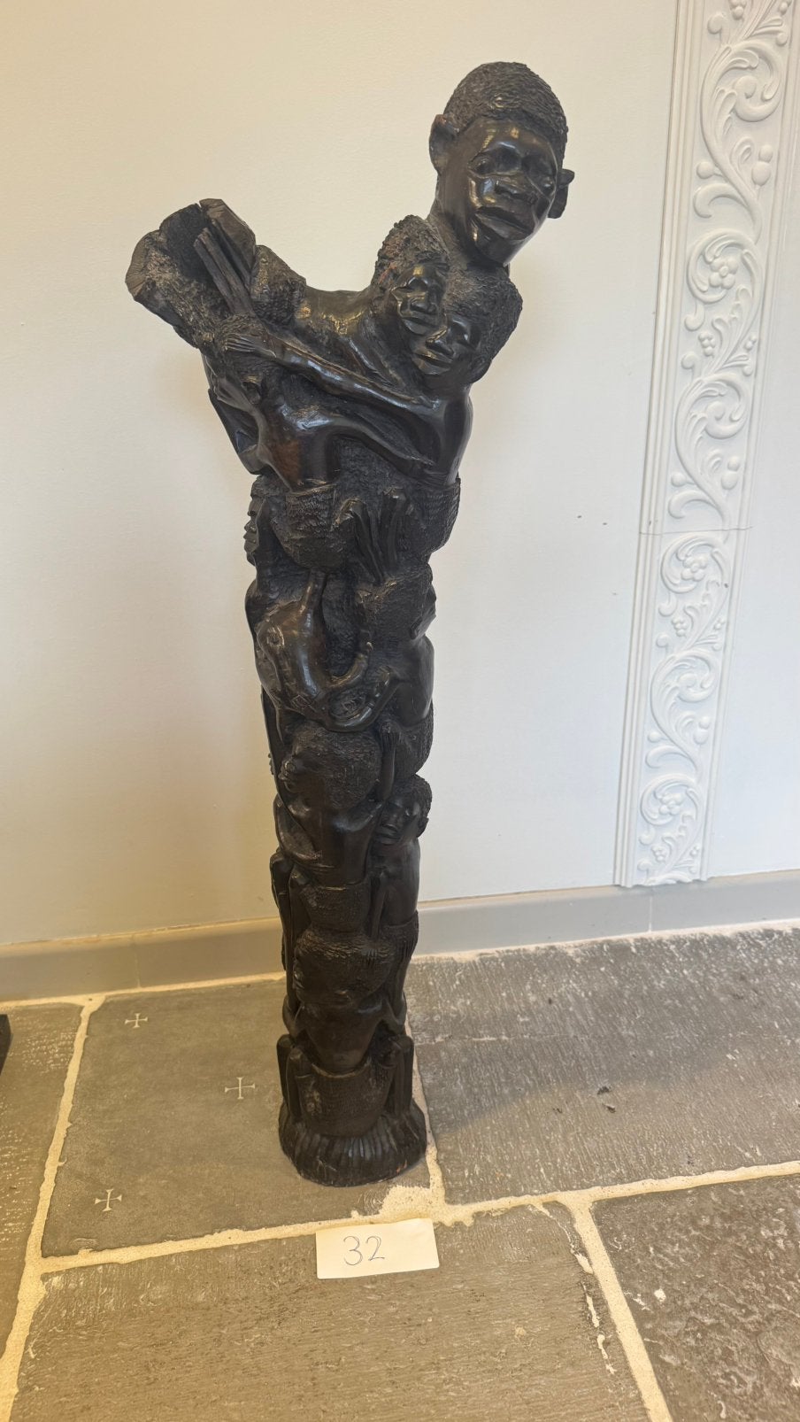 African Makonde Ujamaa Sculpture (Ebony, 88cm) / Levensboom, Ophalen, Zo goed als nieuw