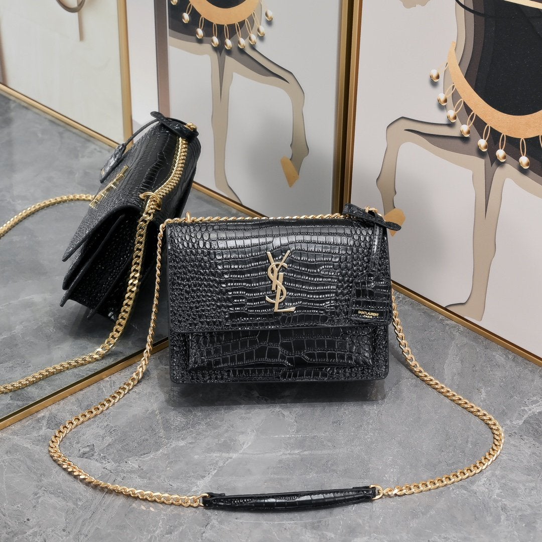 YSL bag tas handtas crossbody, Ophalen of Verzenden, Zo goed als nieuw, Zwart, Handtas