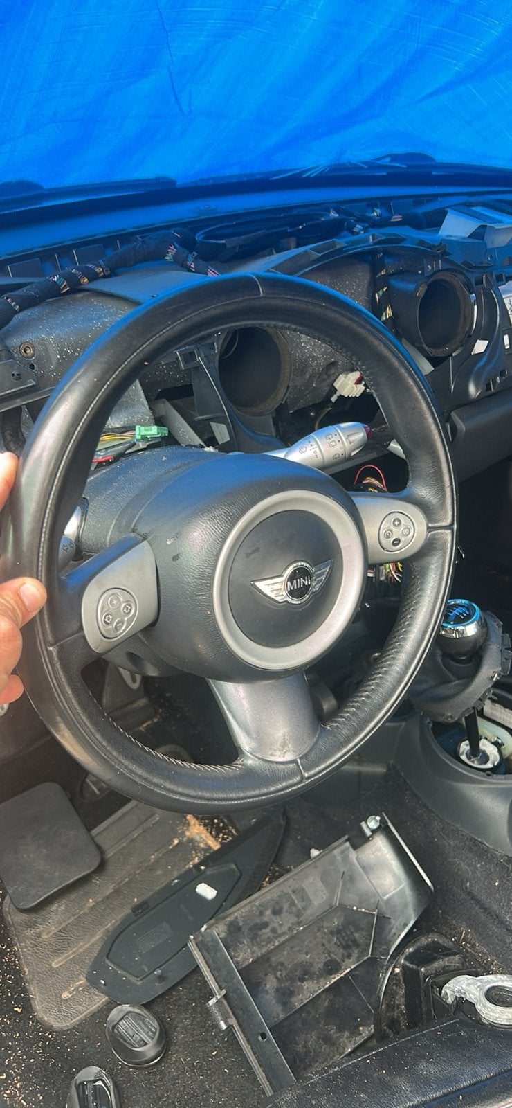 mini r50 r52 en r53 3 spaaks stuur met airbag, Ophalen of Verzenden, Gebruikt, Mini