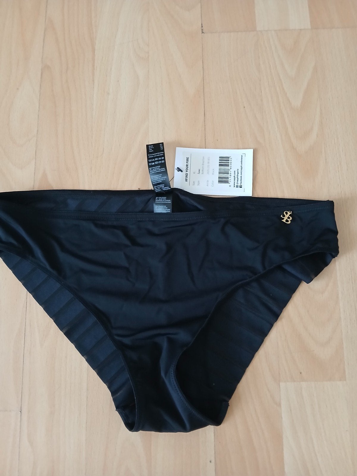 Zwarte bikini slip van Sapph, nieuw met kaartjes, Zwart, Nieuw, Ophalen of Verzenden, Sapph