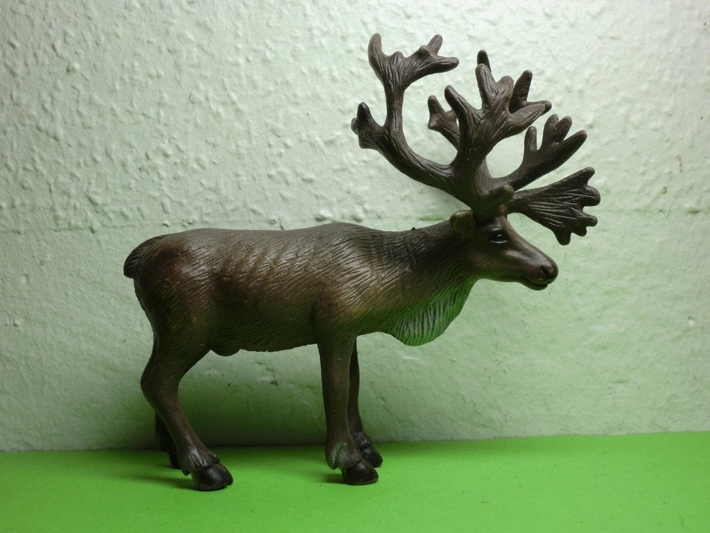 Schleich 14234 rendier, dierfiguur, Ophalen of Verzenden, Gebruikt, Hert, Beeldje of Figuurtje