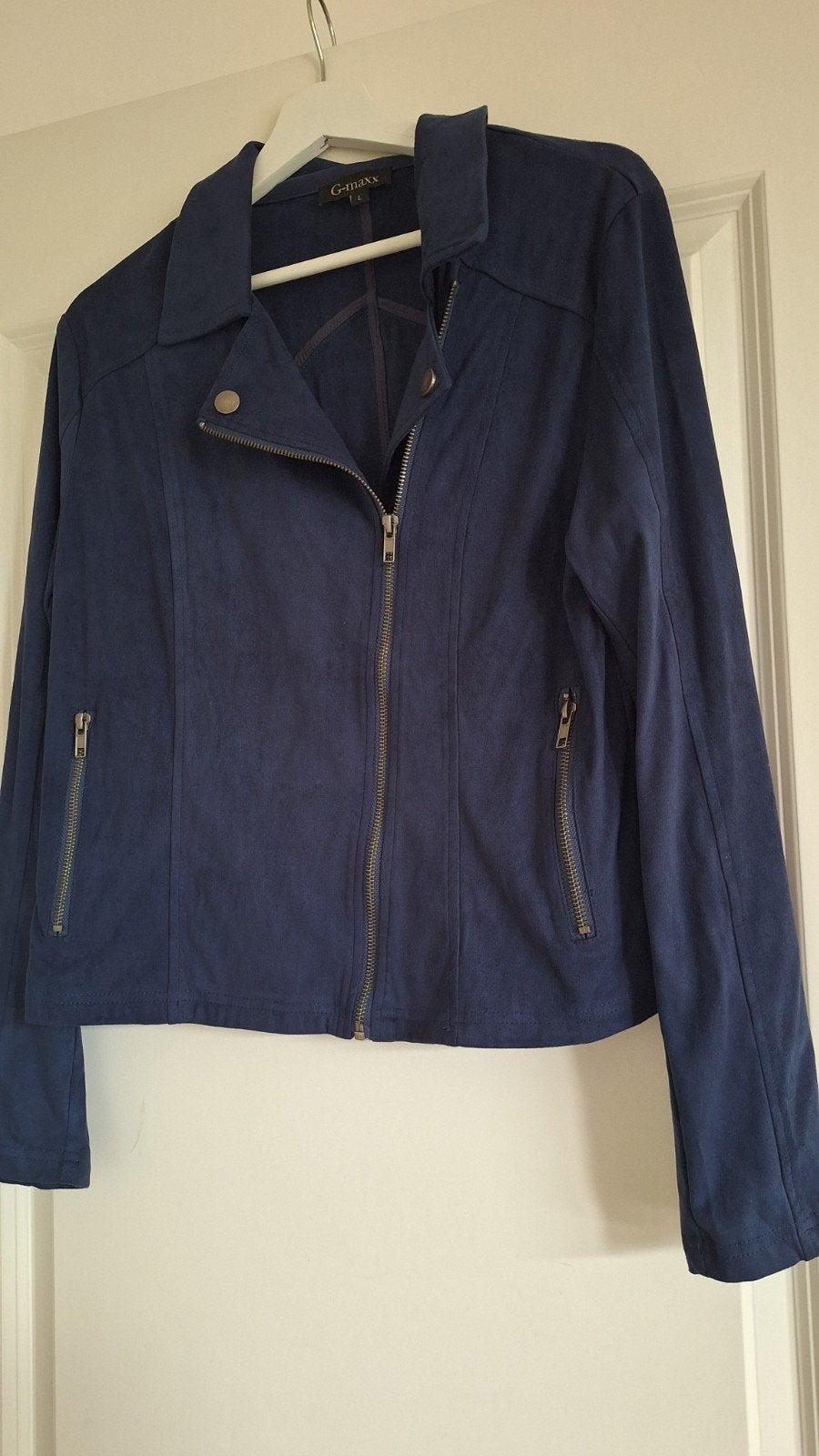 Zgan! Donkerblauw jasje van G-Maxx maat L/40, Blauw, Maat 42/44 (L), Ophalen of Verzenden, Zo goed als nieuw