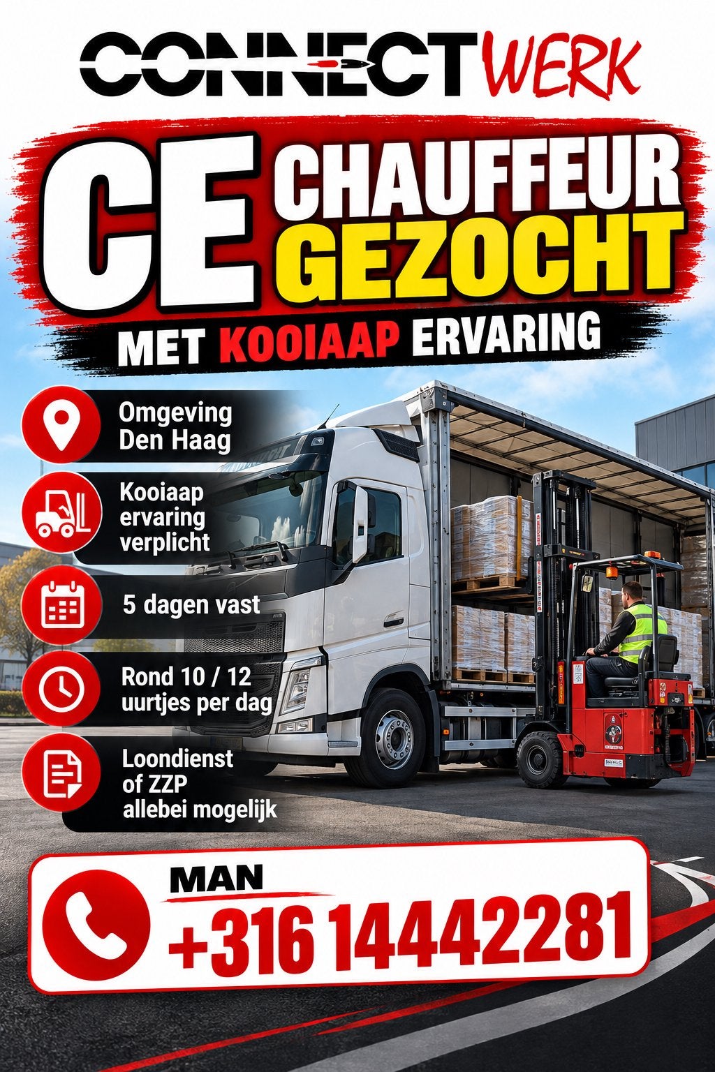 Ce chauffeurs gezocht, Vacatures