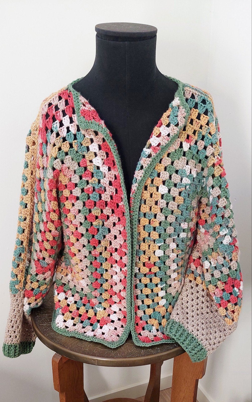 Herfst! handgemaakt gehaakt nieuw vest, kleurrijk en uniek 4, Meerkleurig, Maat 42/44 (L), Nieuw, Ophalen of Verzenden