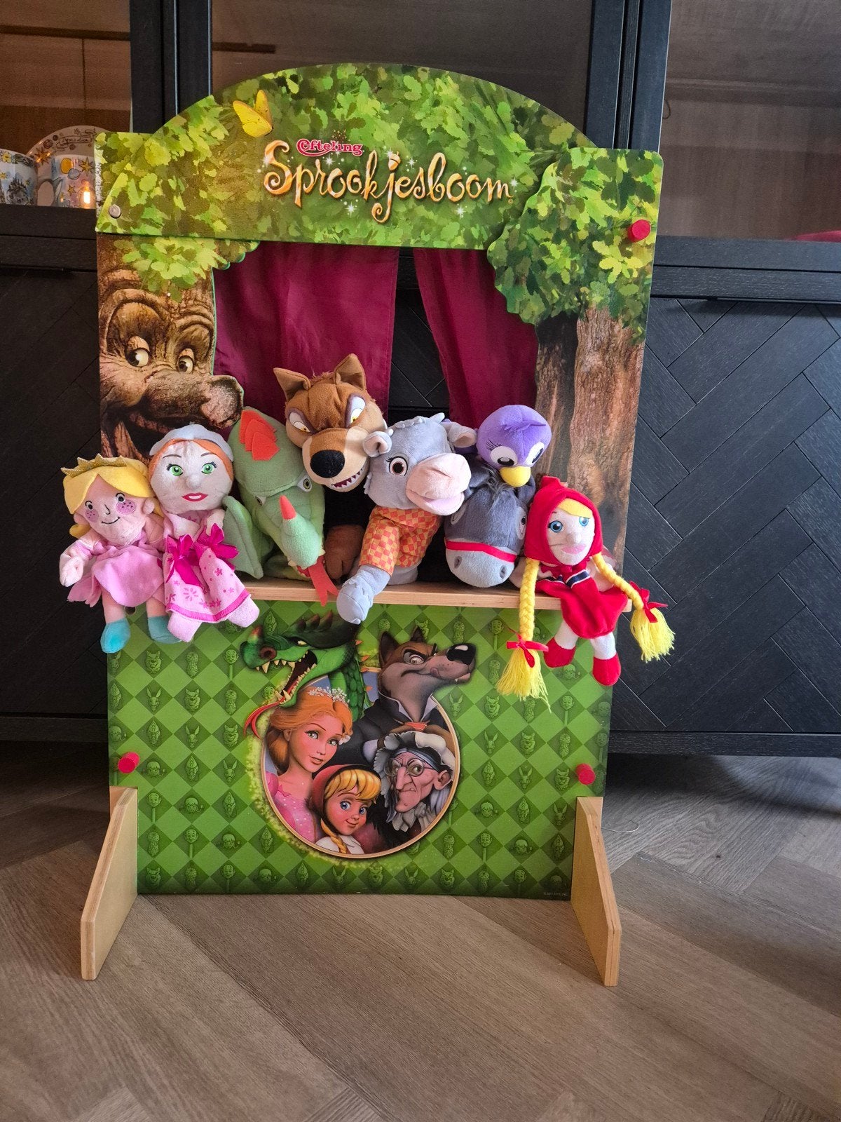 Efteling Sprookjesboom Poppenkast met handpoppen, Kinderen en Baby's, Ophalen, Gebruikt, Overige typen