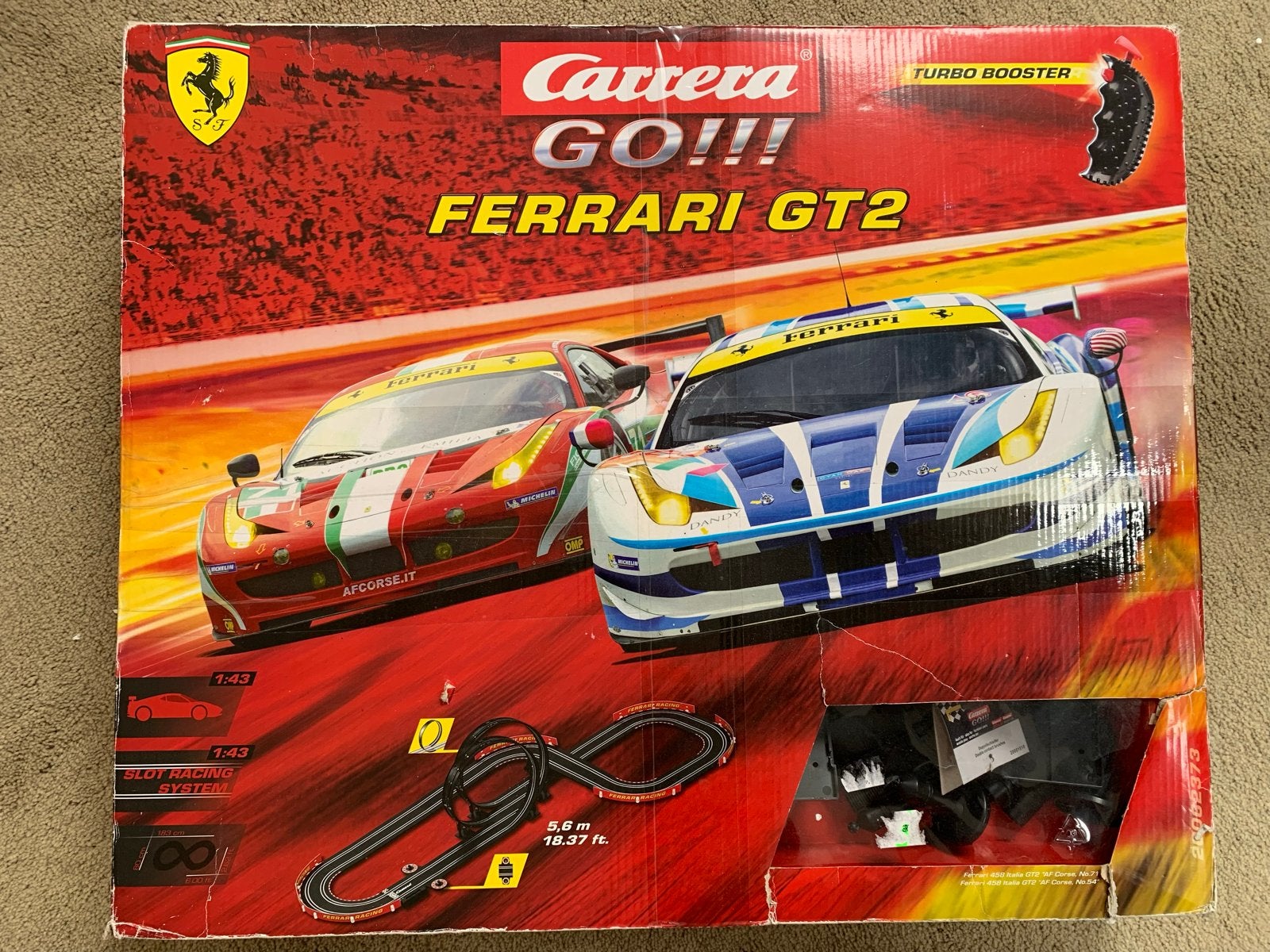 Carrera GO!!! Ferrari GT2 Racebaan, Ophalen, Carrera, Elektrisch, Racebaan