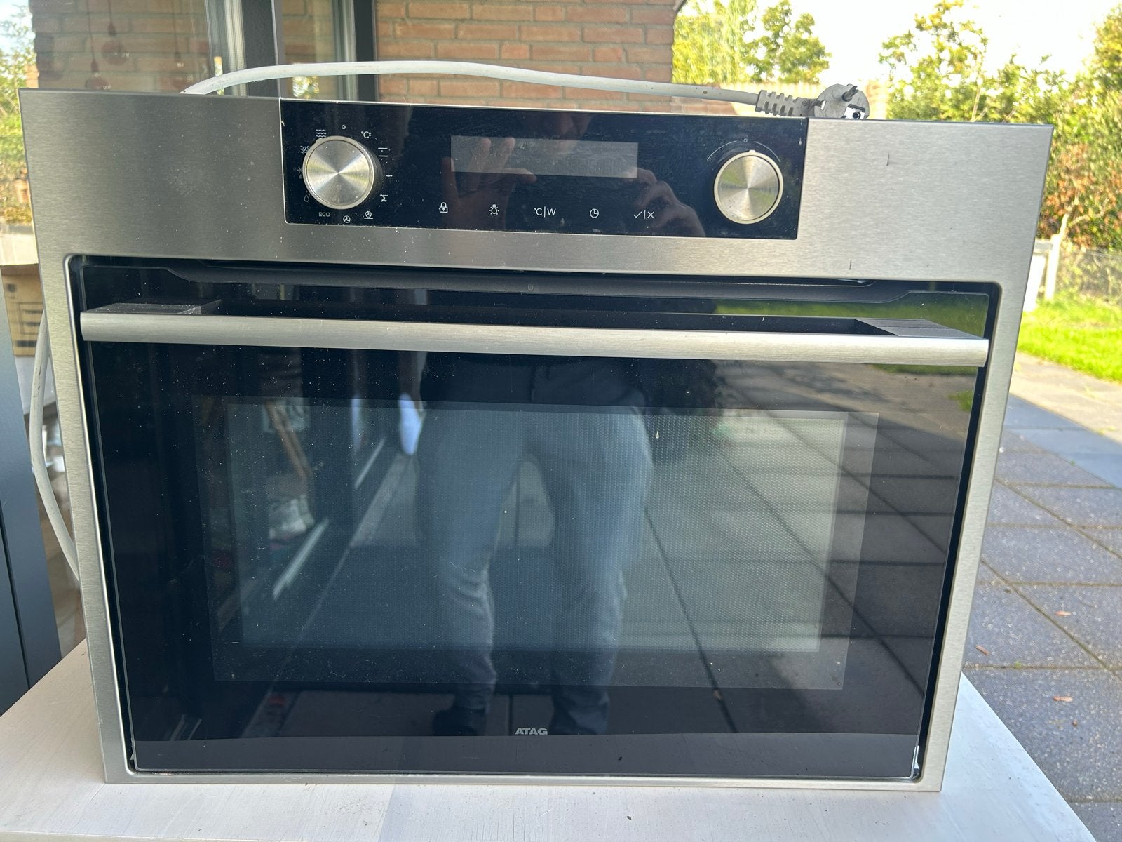 Atag CX4511C Combi-oven - Inbouw - Zilver, Ophalen, 45 tot 50 cm, Gebruikt, Hete lucht