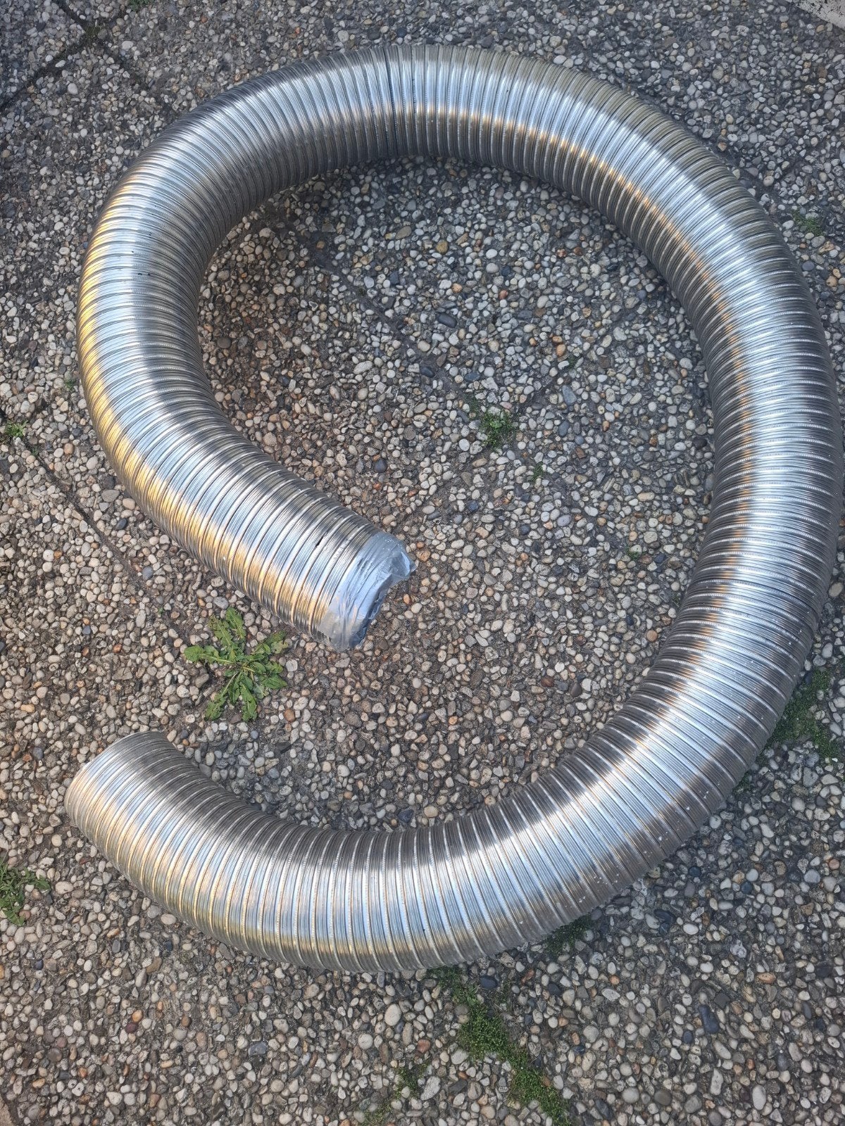 Dubbelwandige flexibele kachelpijp RVS 130 mm, 3 meter, Ophalen, Overige typen, Rvs, Minder dan 2 meter