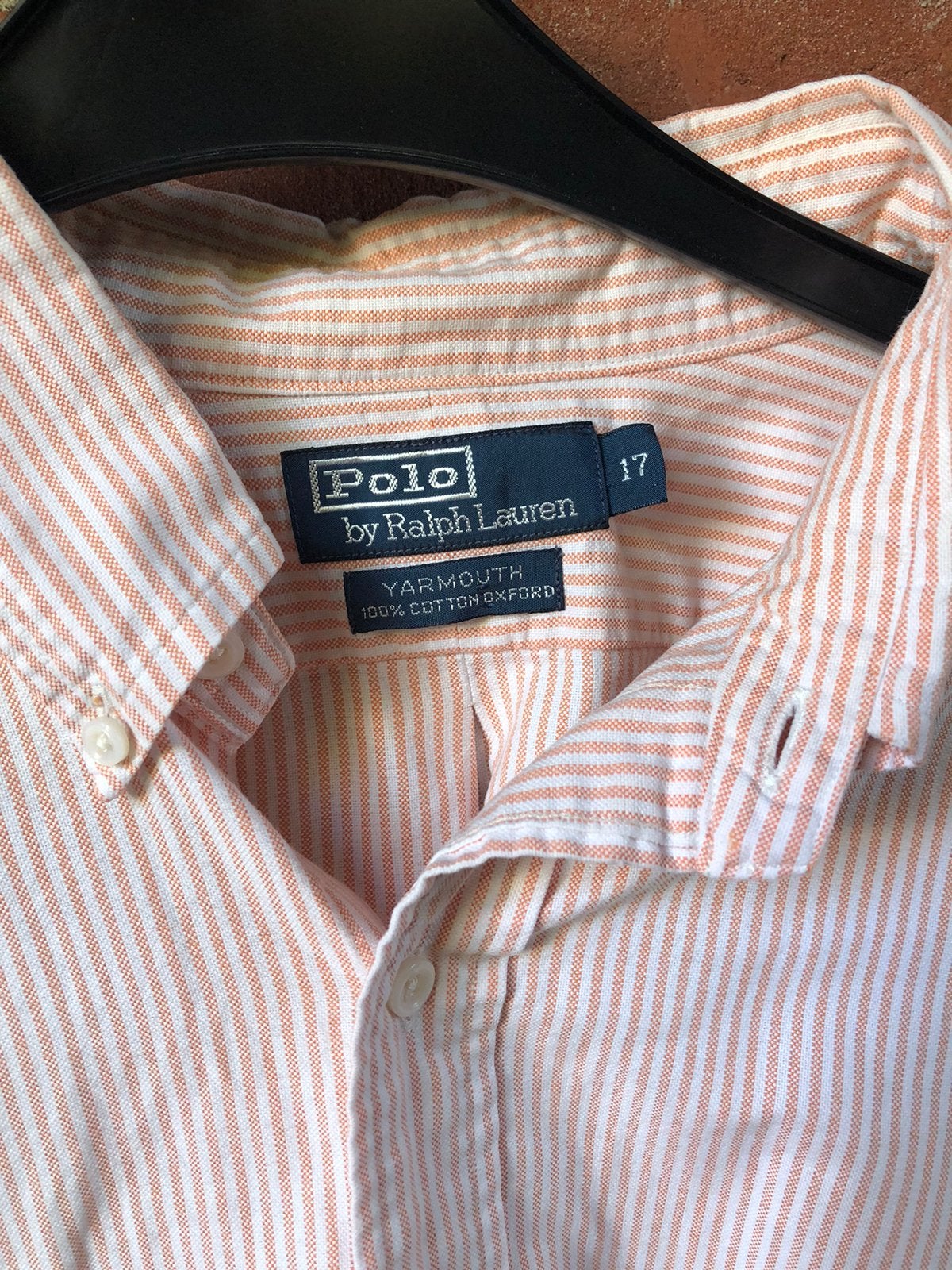 Polo Ralph Lauren Yarmouth Gestreept Oxford Overhemd 2XL, Kleding | Heren, Ophalen of Verzenden, Zo goed als nieuw, Roze, Overige halswijdtes