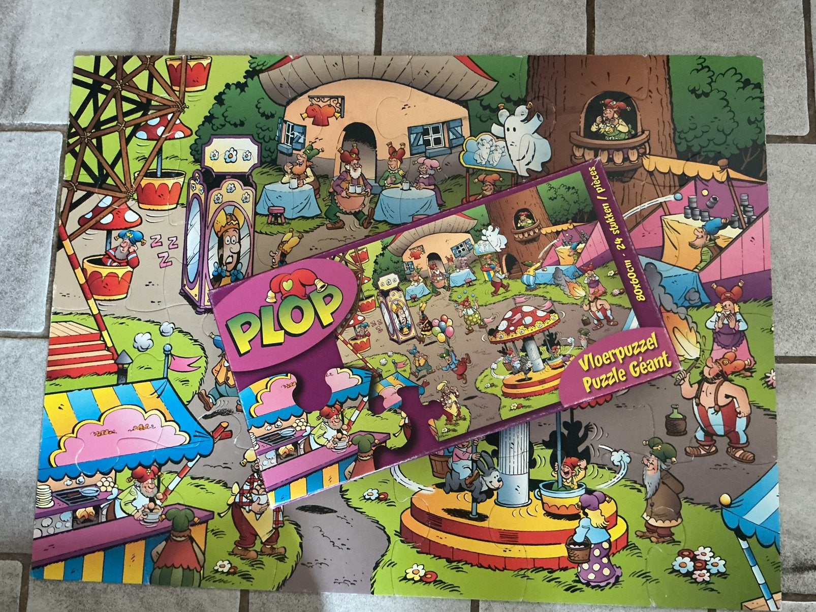 Plop Vloerpuzzel - 24 stukjes, Ophalen of Verzenden, 10 tot 50 stukjes, Gebruikt, 2 tot 4 jaar