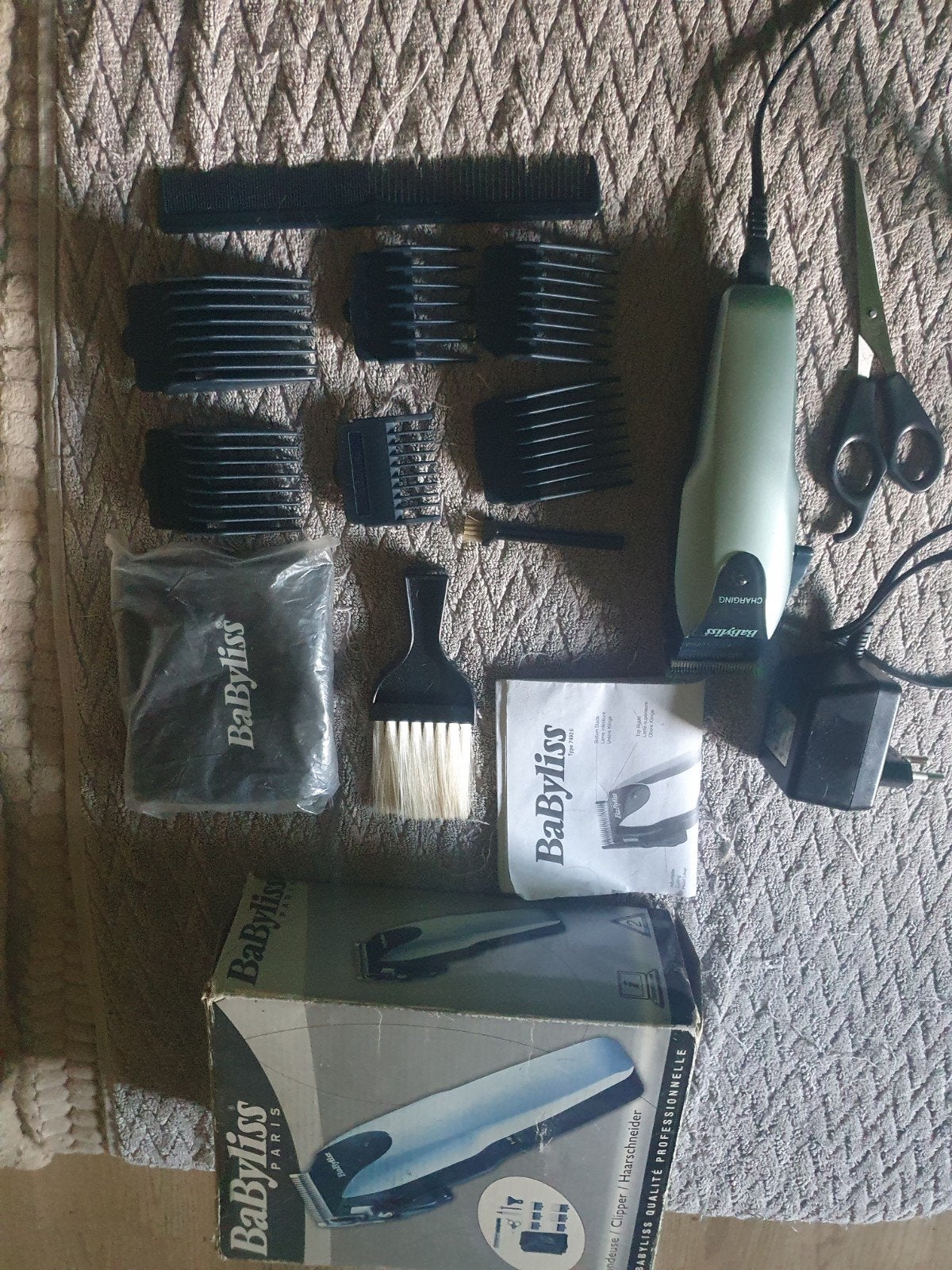 BaByliss tondeuse/haartrimmer set met accessoires, Ophalen of Verzenden, Gebruikt, Haarverzorging
