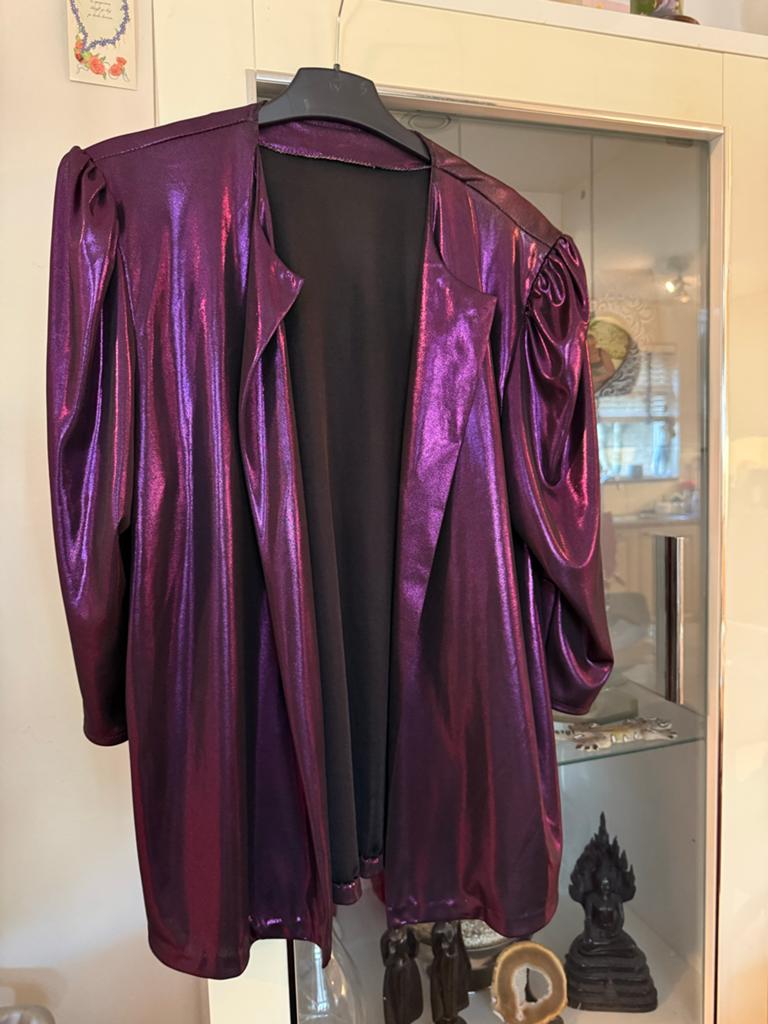 Paars metallic jasje - Maat 42/44, Kleding | Dames, Paars, Maat 42/44 (L), Ophalen of Verzenden, Zo goed als nieuw