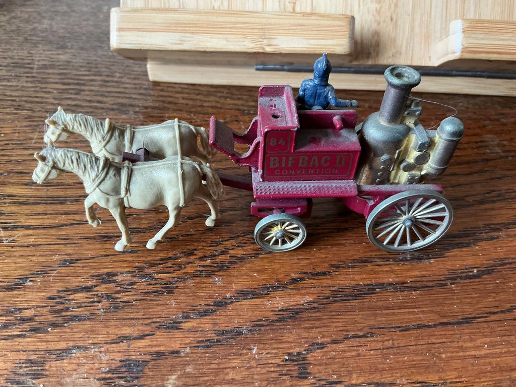 Vintage Bifbac II Convention Stoommachine met paarden, Overige merken, Gebruikt, 1:50 of kleiner, Overige typen