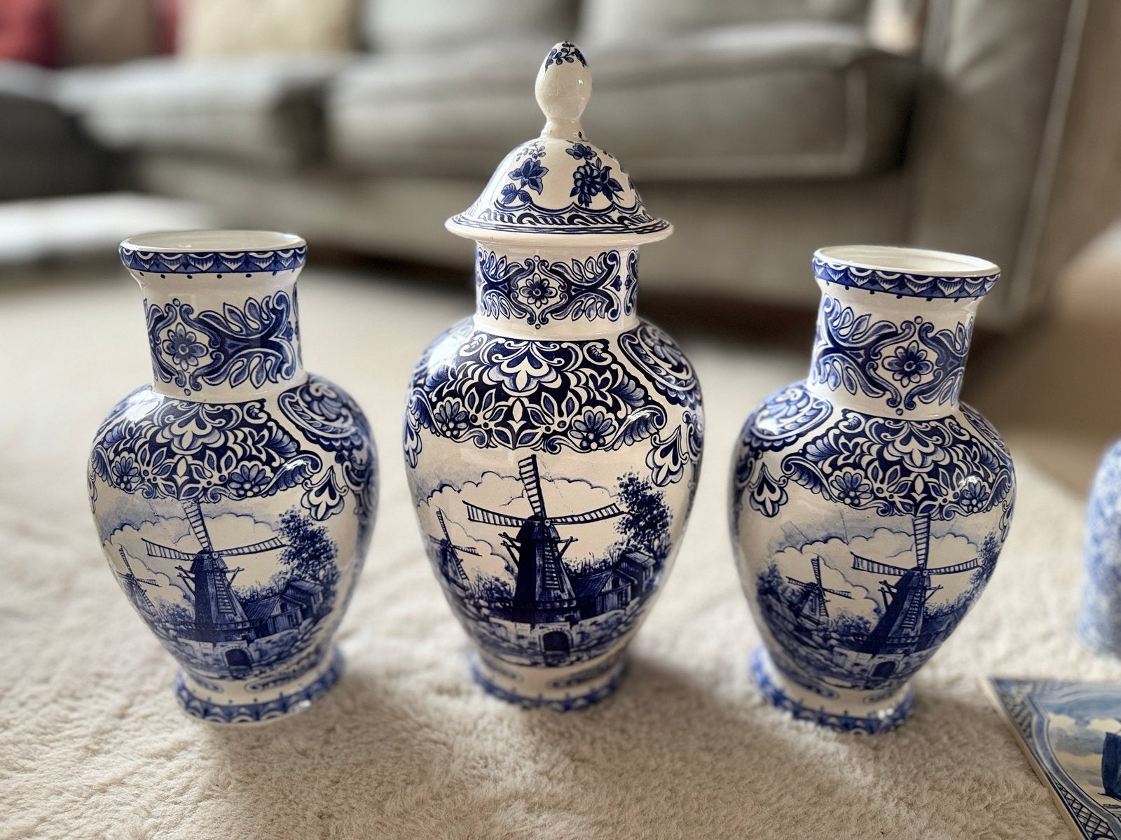 Delfts Blauw Vazen set, Ophalen of Verzenden
