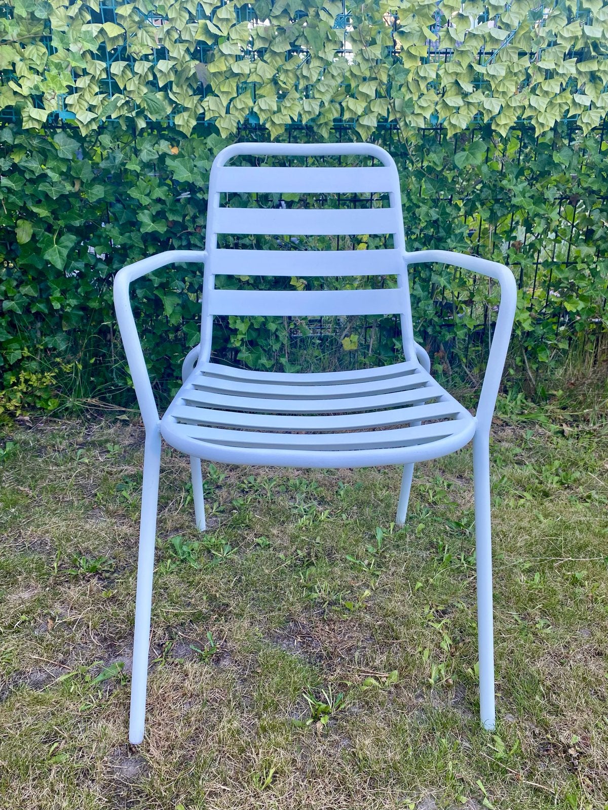 6x Witte metalen tuinstoelen - Zo goed als nieuw, Ophalen, Zo goed als nieuw, Metaal