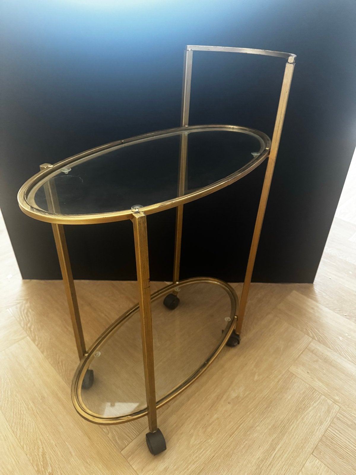 Prachtige antiek messing push trolley in perfecte staat, Ophalen