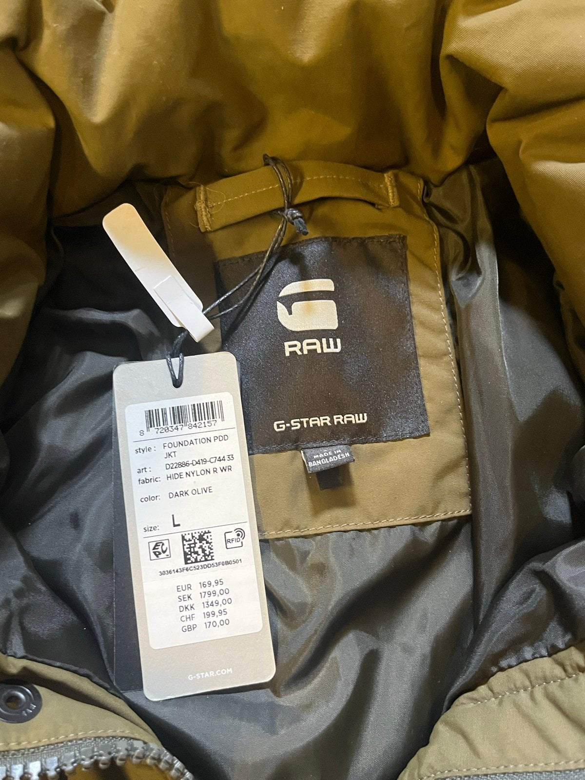 G-Star RAW Foundation PDD Jacket - Maat L - Nieuw, Ophalen of Verzenden, Nieuw, Maat 52/54 (L), Overige kleuren