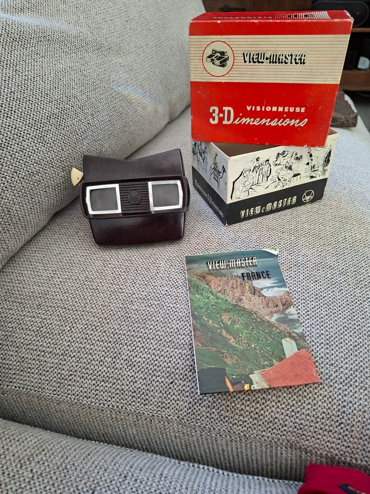 Vintage View-Master 3-D Visionneuse met doos en boekje, Ophalen of Verzenden, Gebruikt