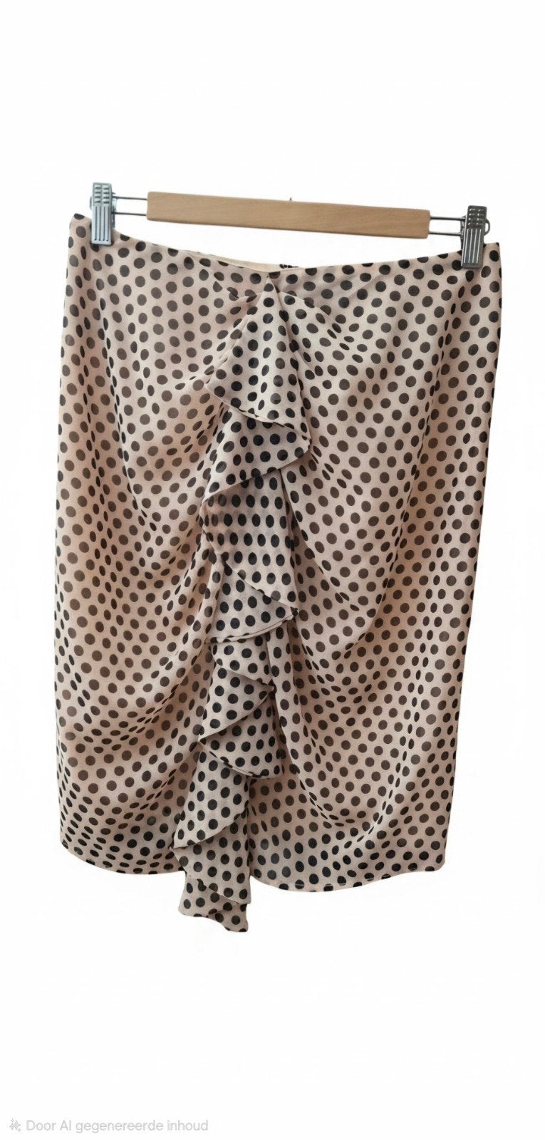 Zigga Rok met stippen en ruches - Maat S, Kleding | Dames, Zigga, Beige, Ophalen of Verzenden, Knielengte
