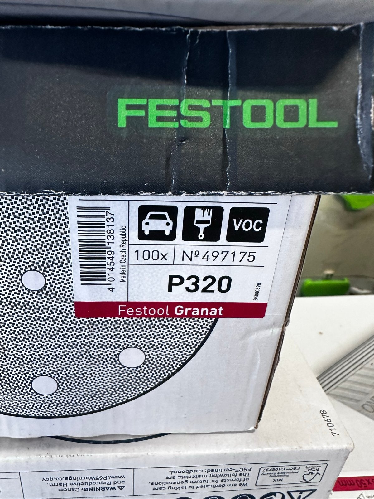 Festool Granat Schuurpapier P320 - 100 stuks 125mm, Ophalen, Nieuw, Overige typen